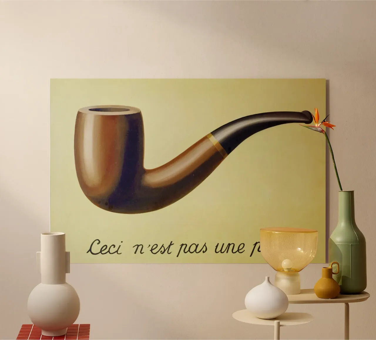 Ceci n'est pas une pipe di René Magritte plexiglass da Classic Art Prints