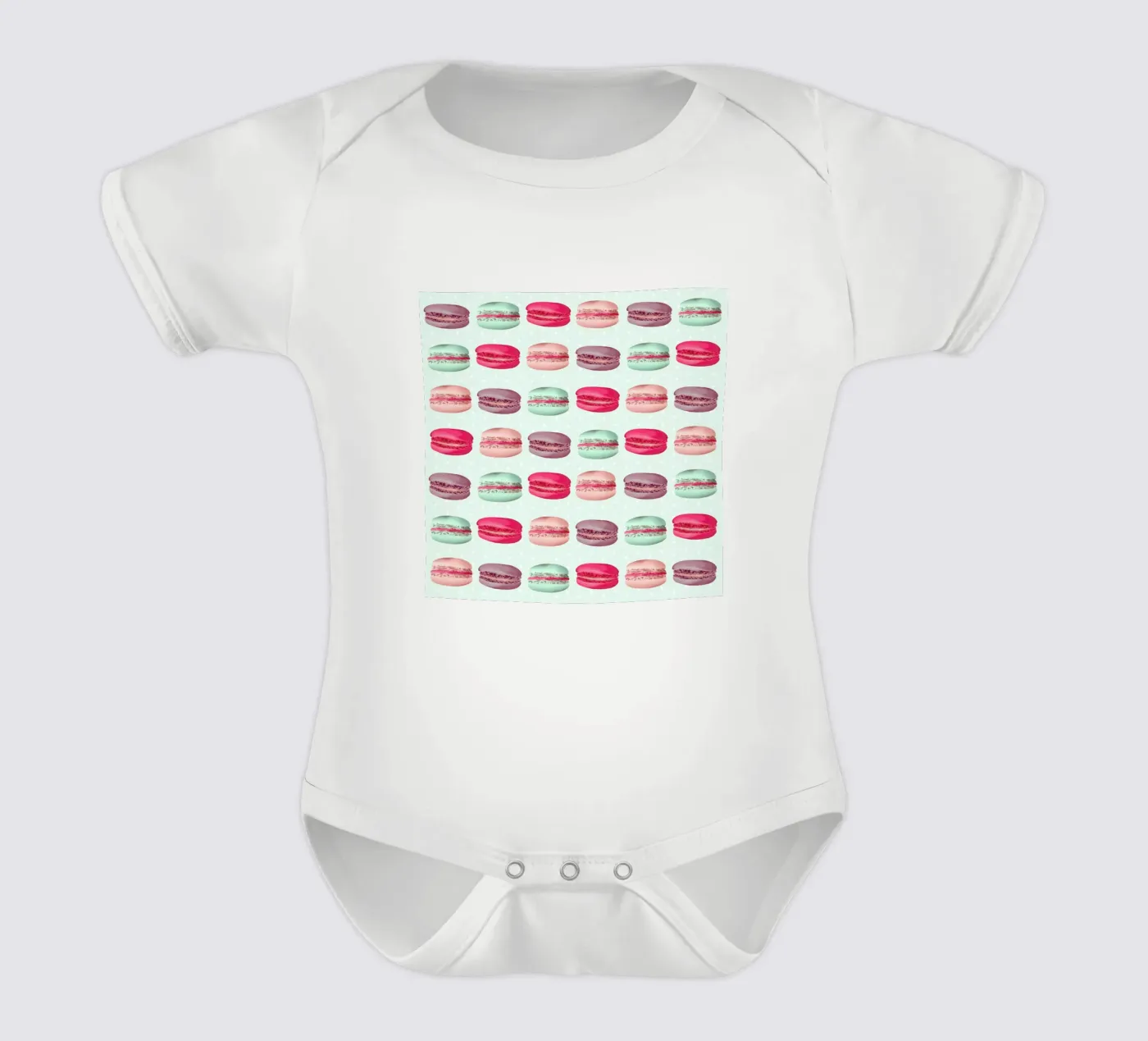 Macarons short-sleeve baby romper by youdesignme