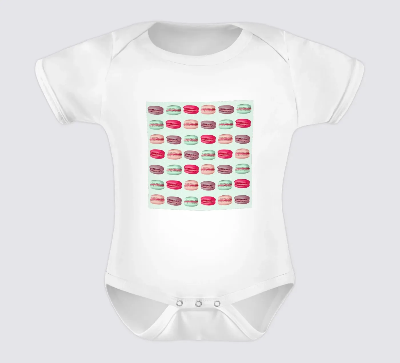Macarons short-sleeve baby romper by youdesignme