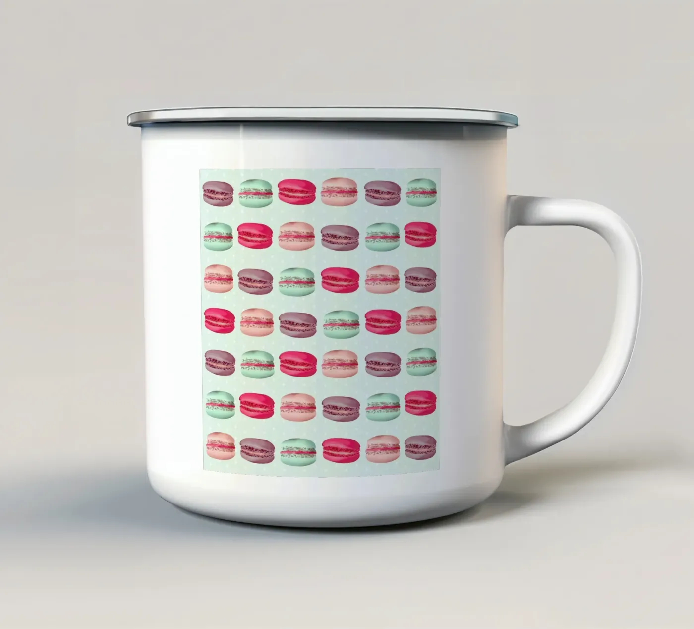 Macarons enamel mug by youdesignme