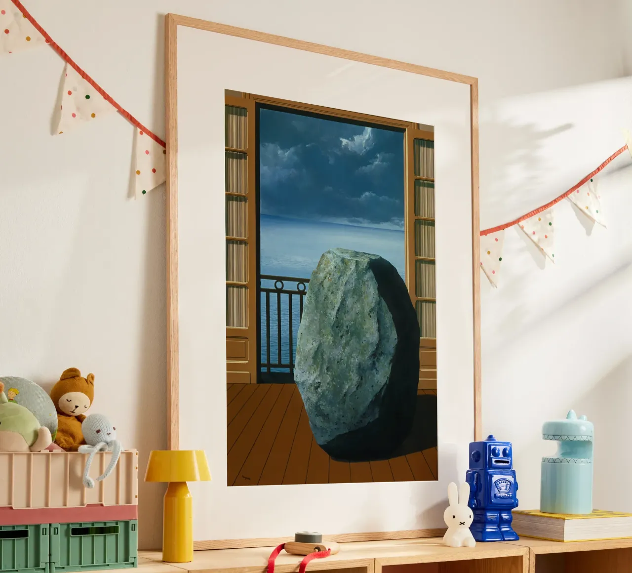Le monde invisible (The Invisible World) by René Magritte poster with plastic frame by Classic Art Prints