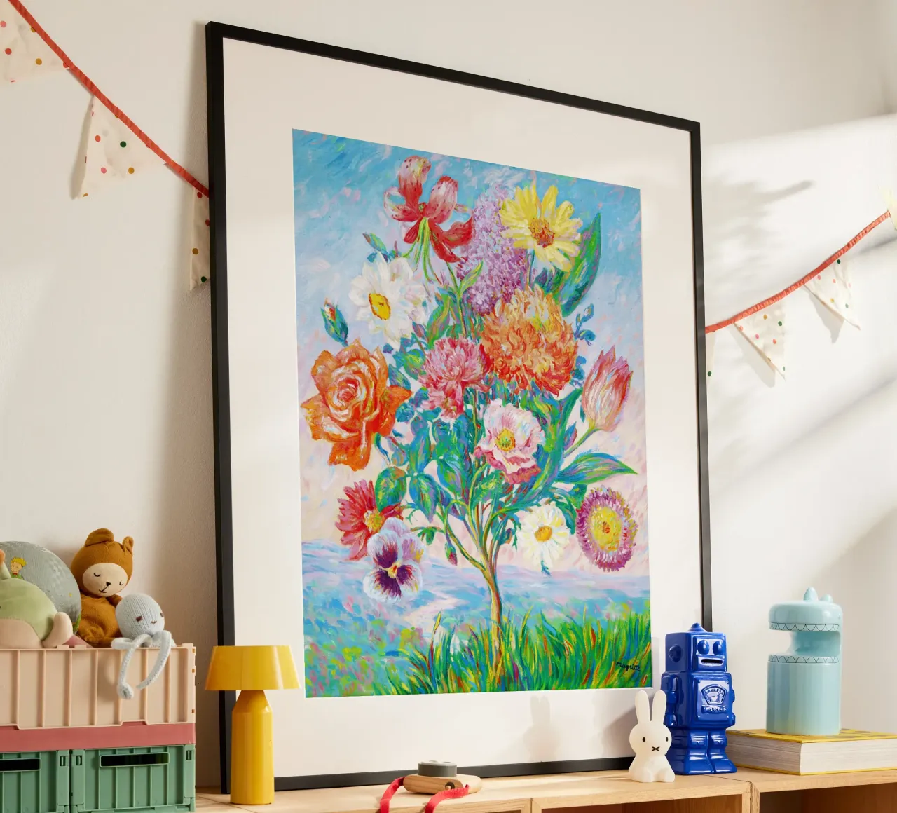 Premeditazione di René Magritte poster con telaio in alluminio da Classic Art Prints