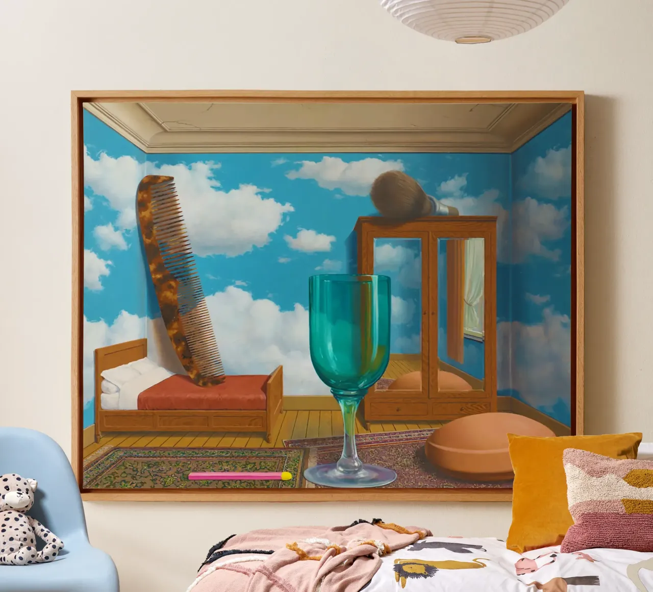 Personal Values by René Magritte canvas with Floater frame by Classic Art Prints