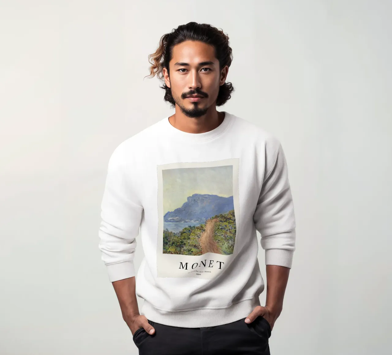 a path carved into the edge af a cliff sweatshirt by SMG Store