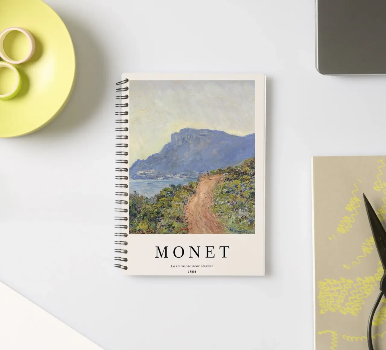 a path carved into the edge af a cliff spiral notebook by SMG Store