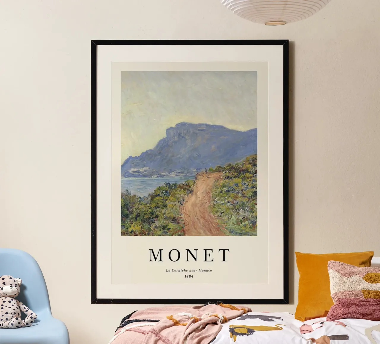 a path carved into the edge af a cliff poster with aluminum frame by SMG Store