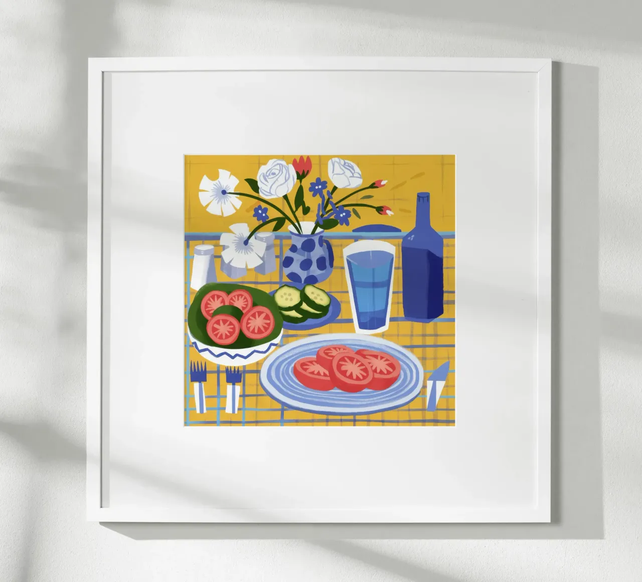 Bodegón de tostadas de tomate poster de Bruce Juice