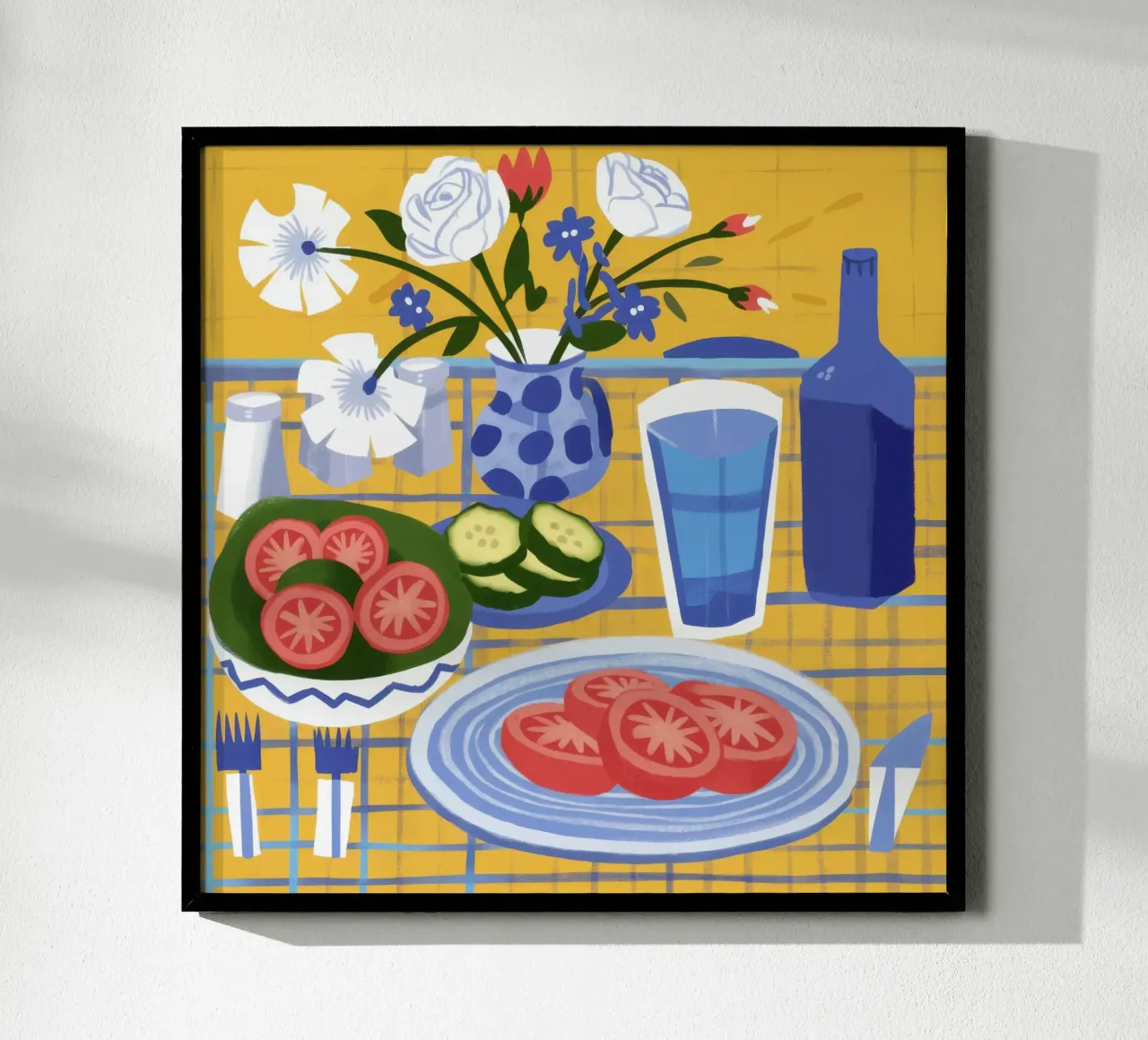Bodegón de tostadas de tomate poster de Bruce Juice