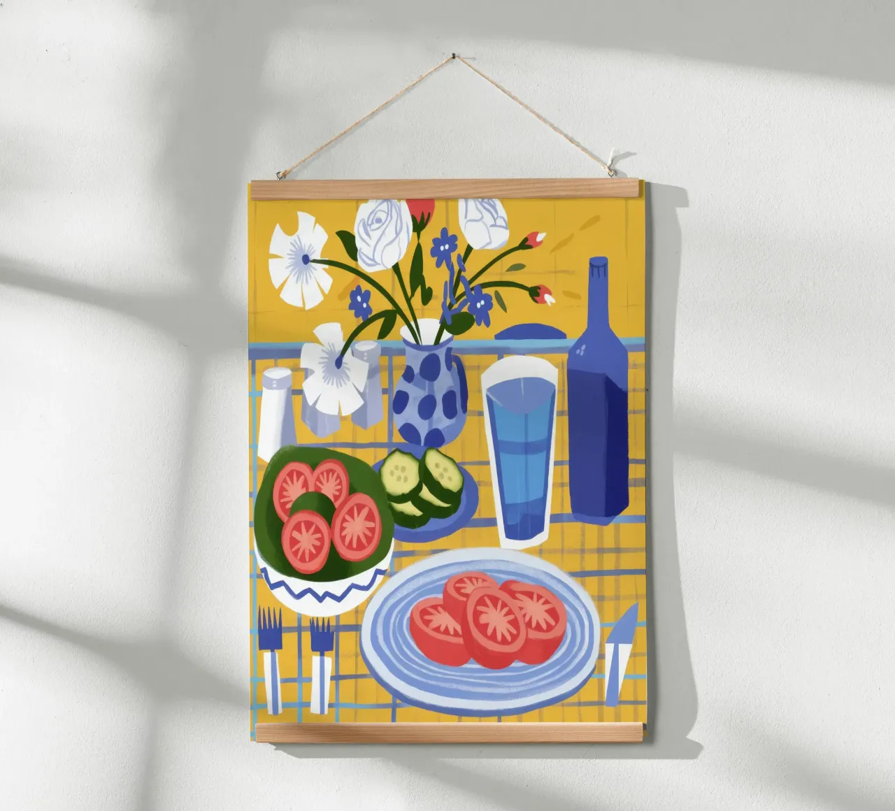 Bodegón de tostadas de tomate poster de Bruce Juice