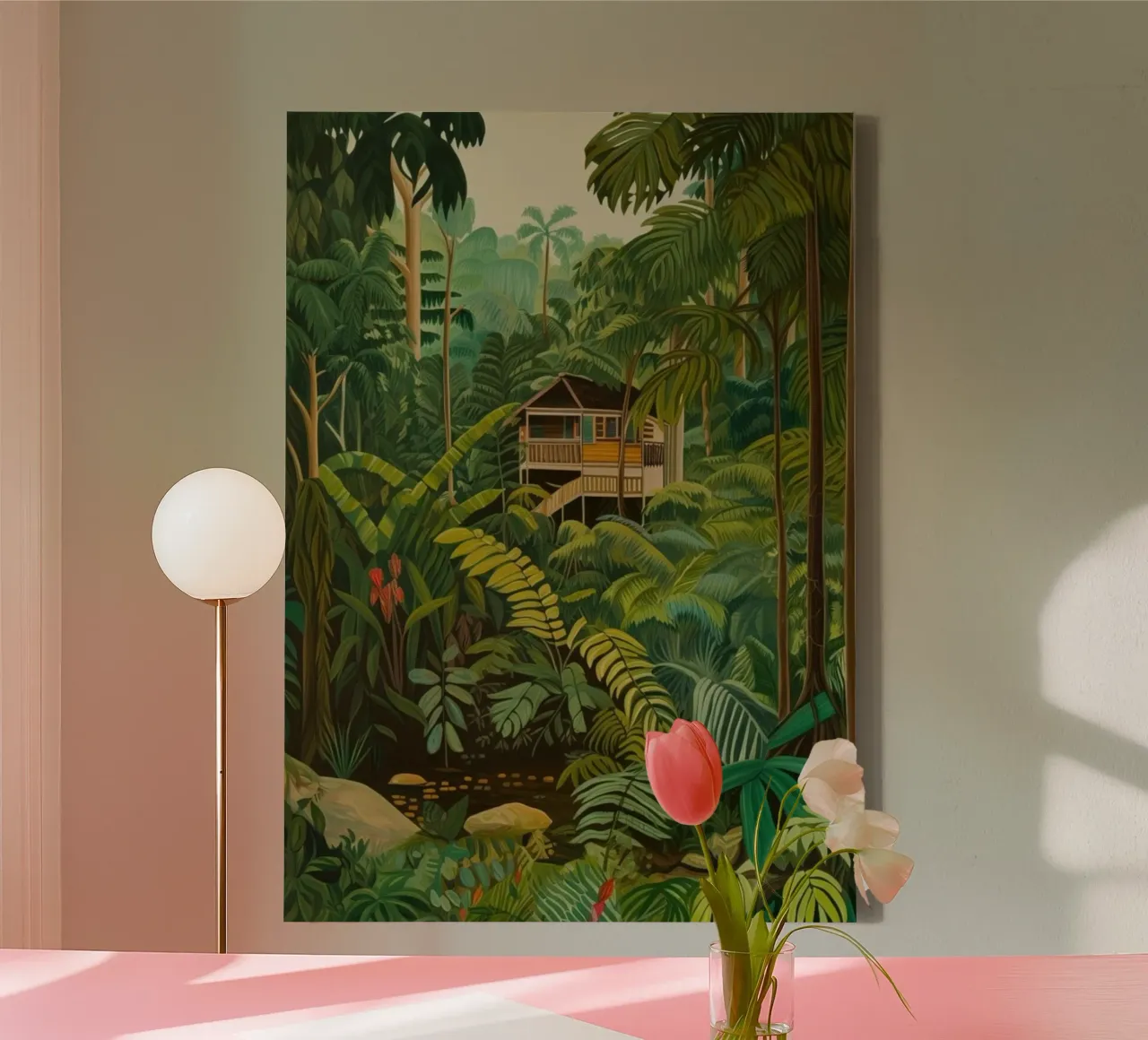 gigli della giungla tropicale tela con Cornice a cassetta da taylor shop