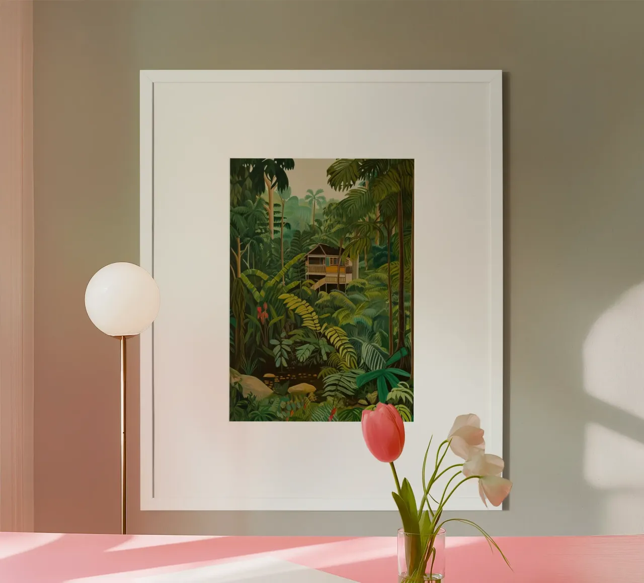 gigli della giungla tropicale poster con telaio in plastica da taylor shop