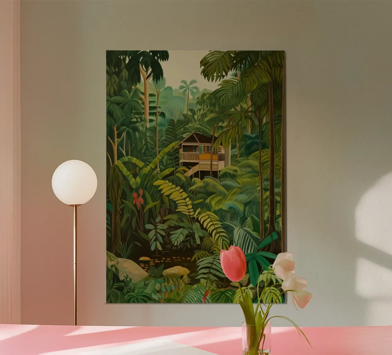 gigli della giungla tropicale poster con telaio in plastica da taylor shop