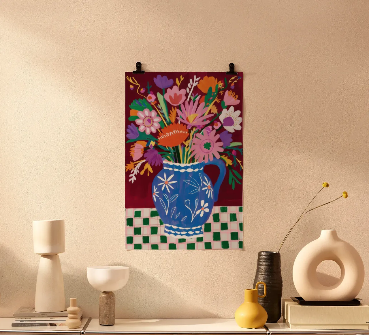 Vaso cobalto espressivo poster da Bruce Juice