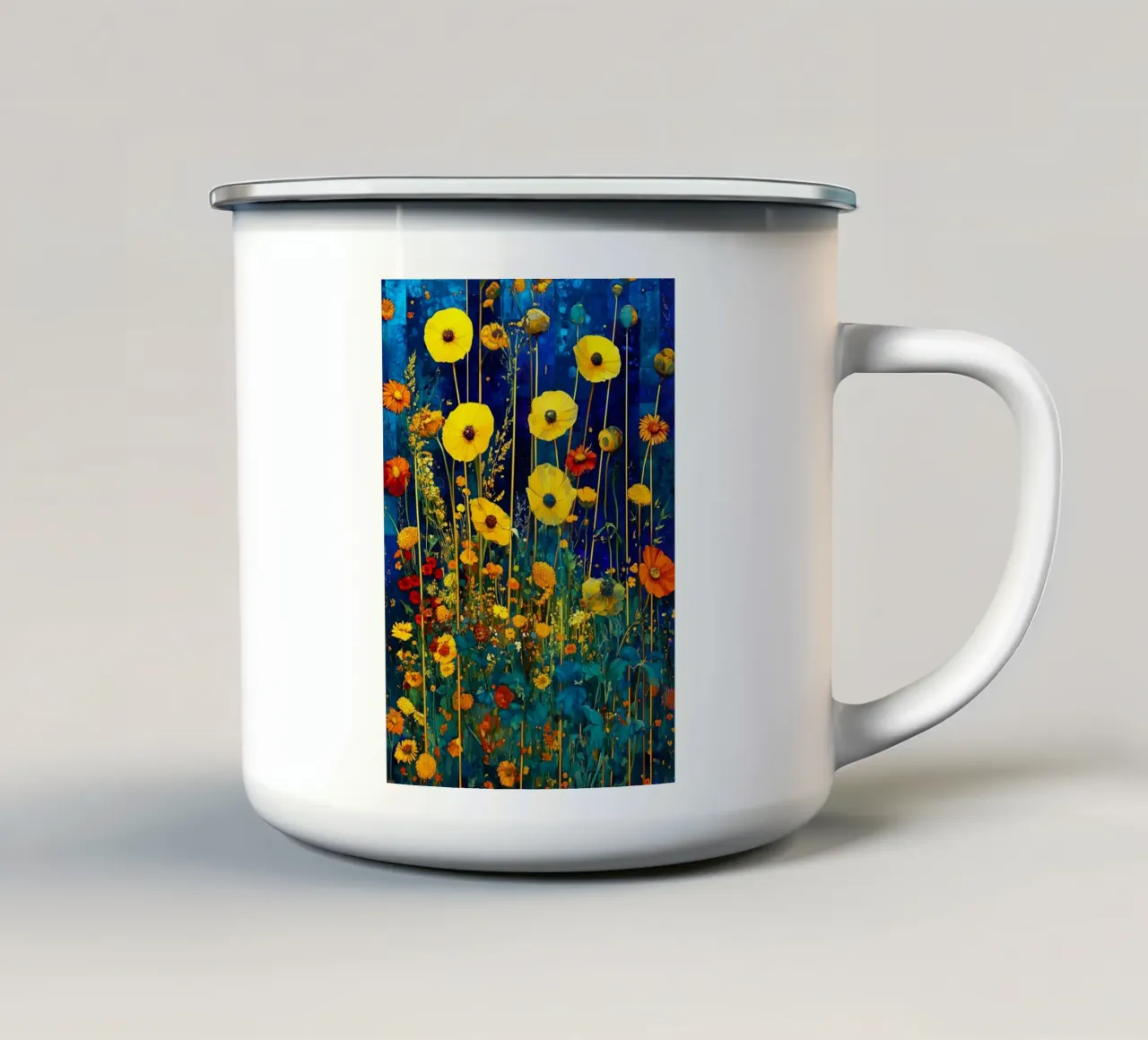 Papaveri d'oro tazza in smalto da Justyna Jaszke JBJart