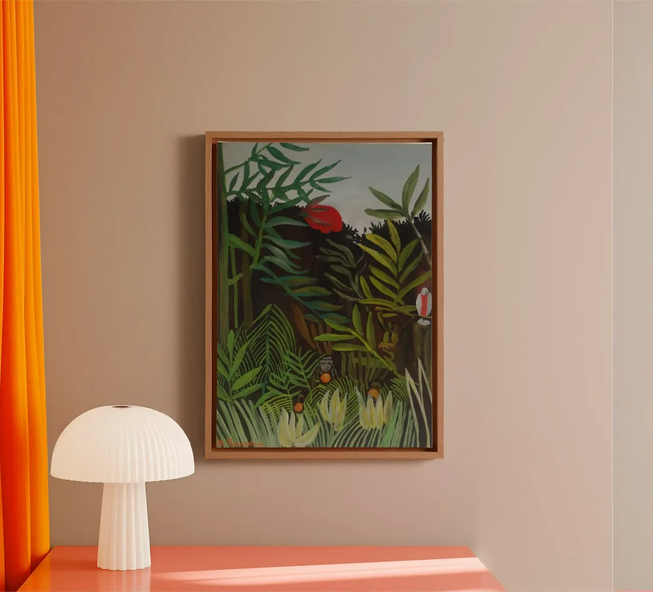 monkey hideout canvas with Floater frame by taylor shop