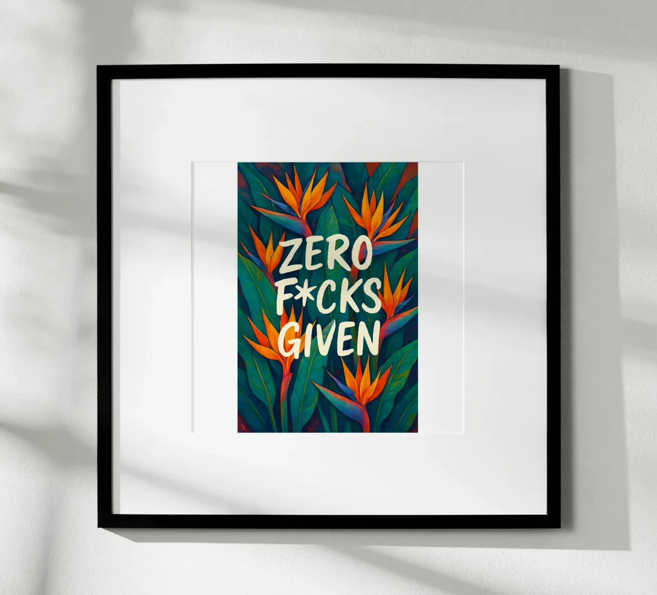 Uccello del Paradiso poster con telaio in legno da Fies&Fein