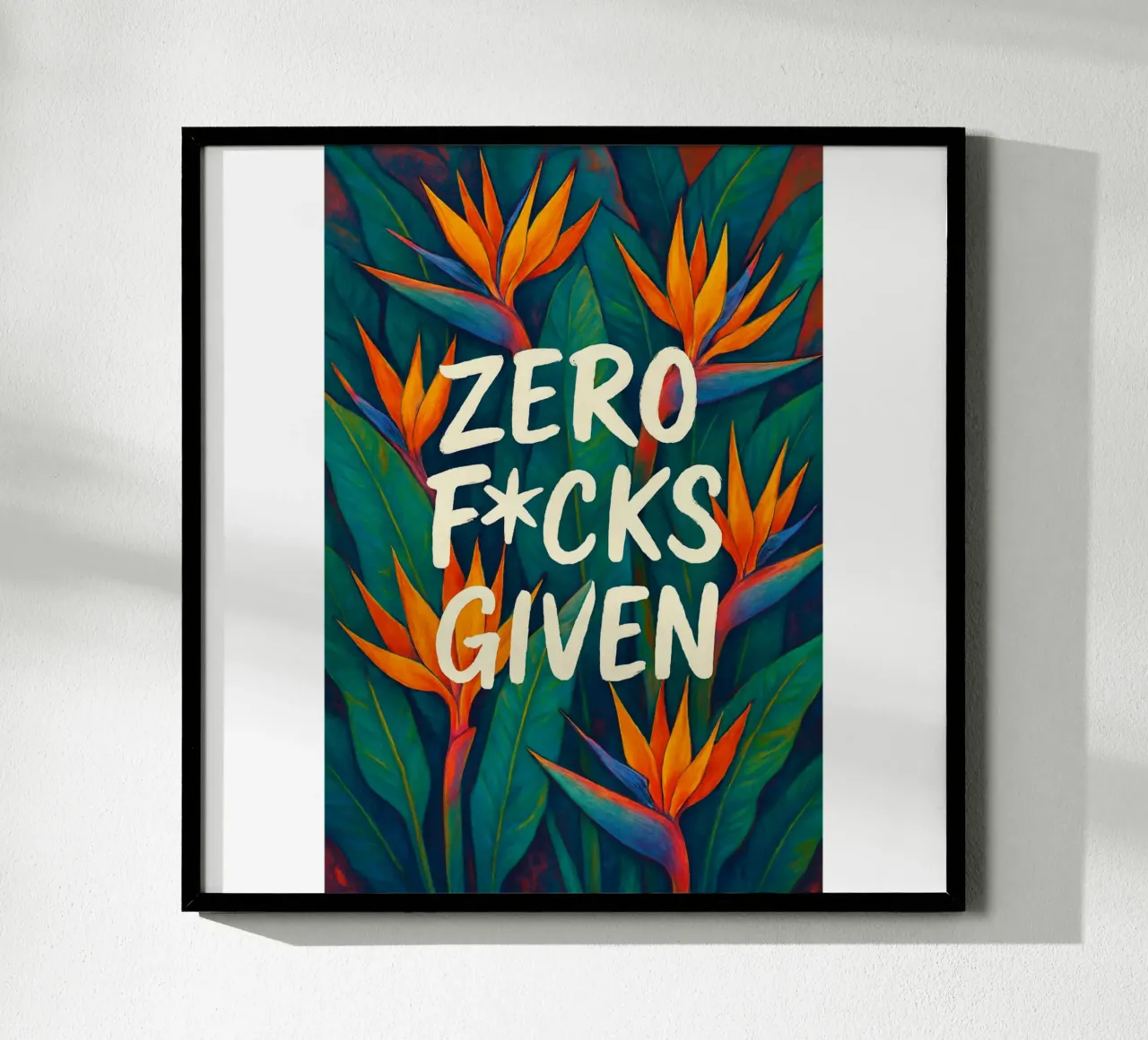 Uccello del Paradiso poster con telaio in legno da Fies&Fein