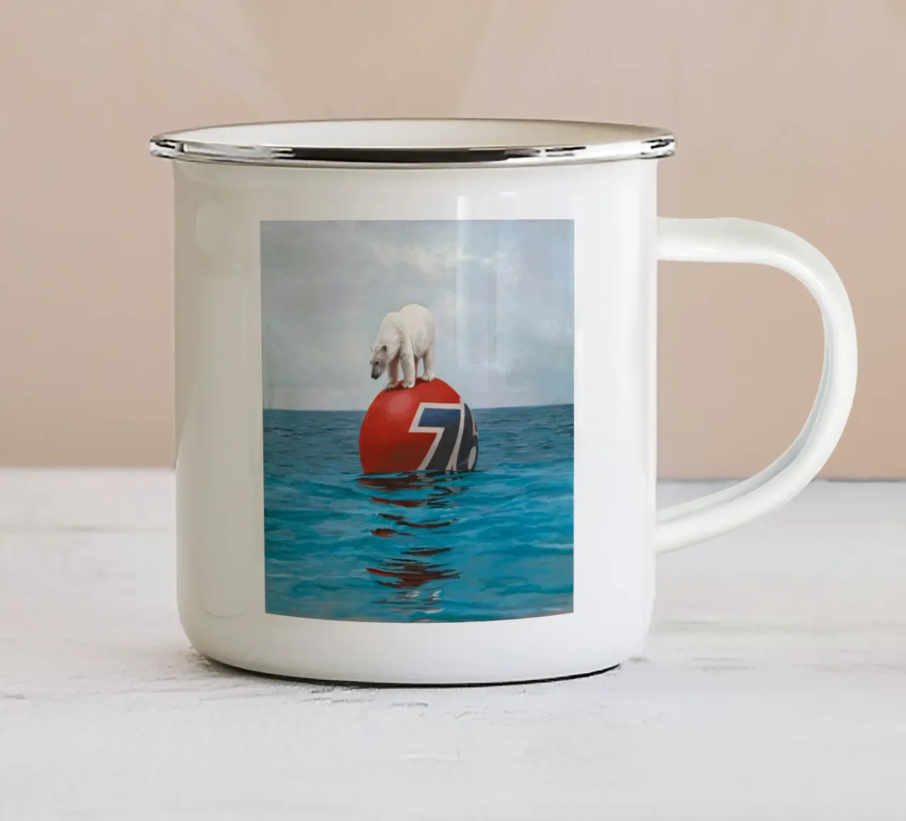 Stampa di Josh Keyes Drift tazza in smalto da Trudeau Art Galley