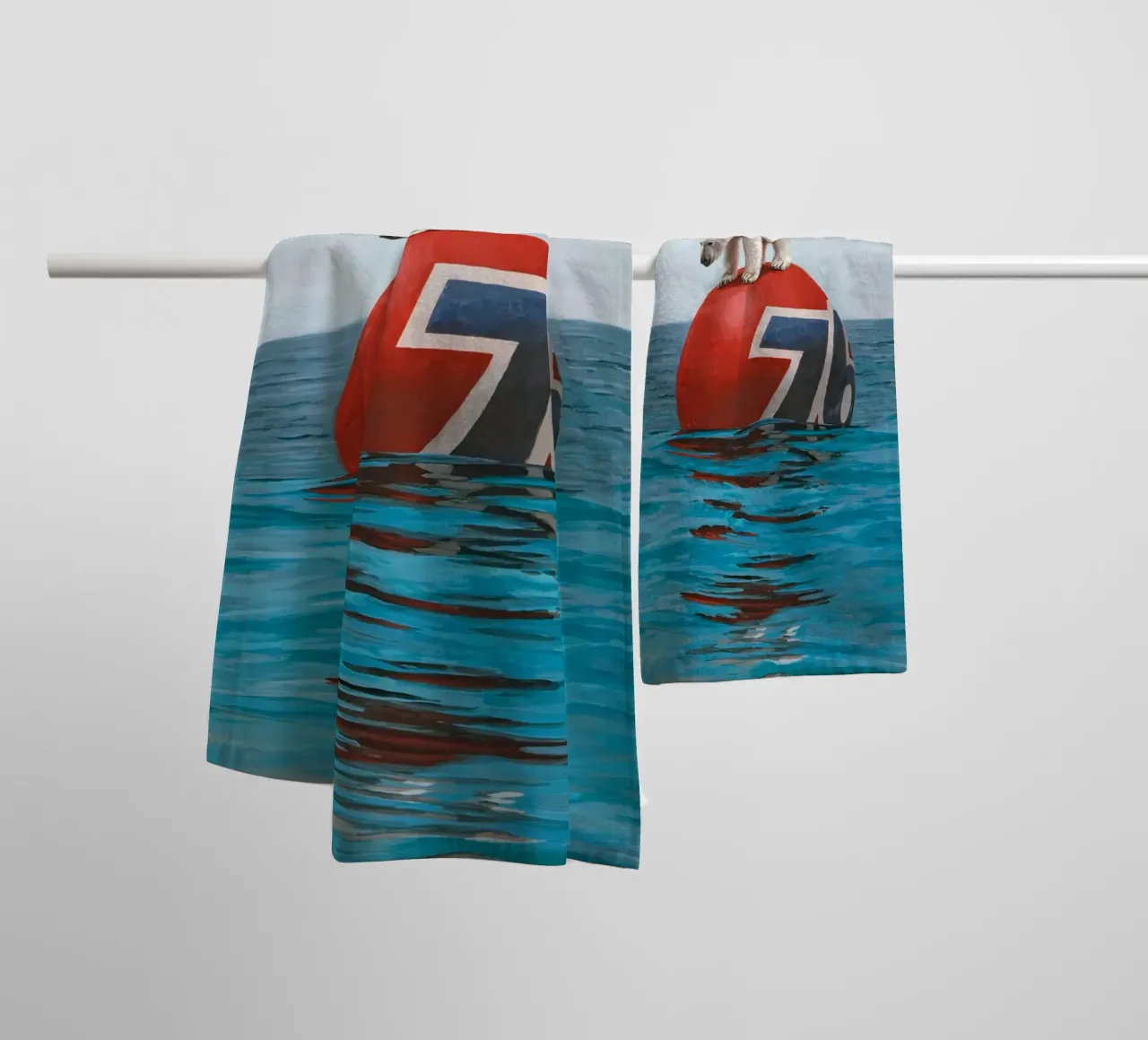 Josh Keyes Drift Print towel by Trudeau Art Galley