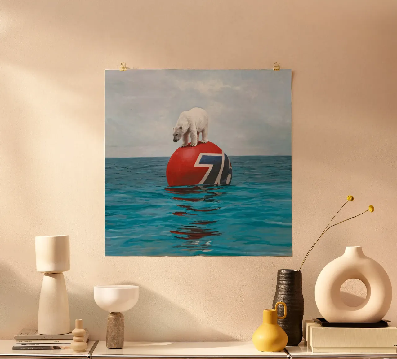 Stampa di Josh Keyes Drift poster con telaio in plastica da Trudeau Art Galley