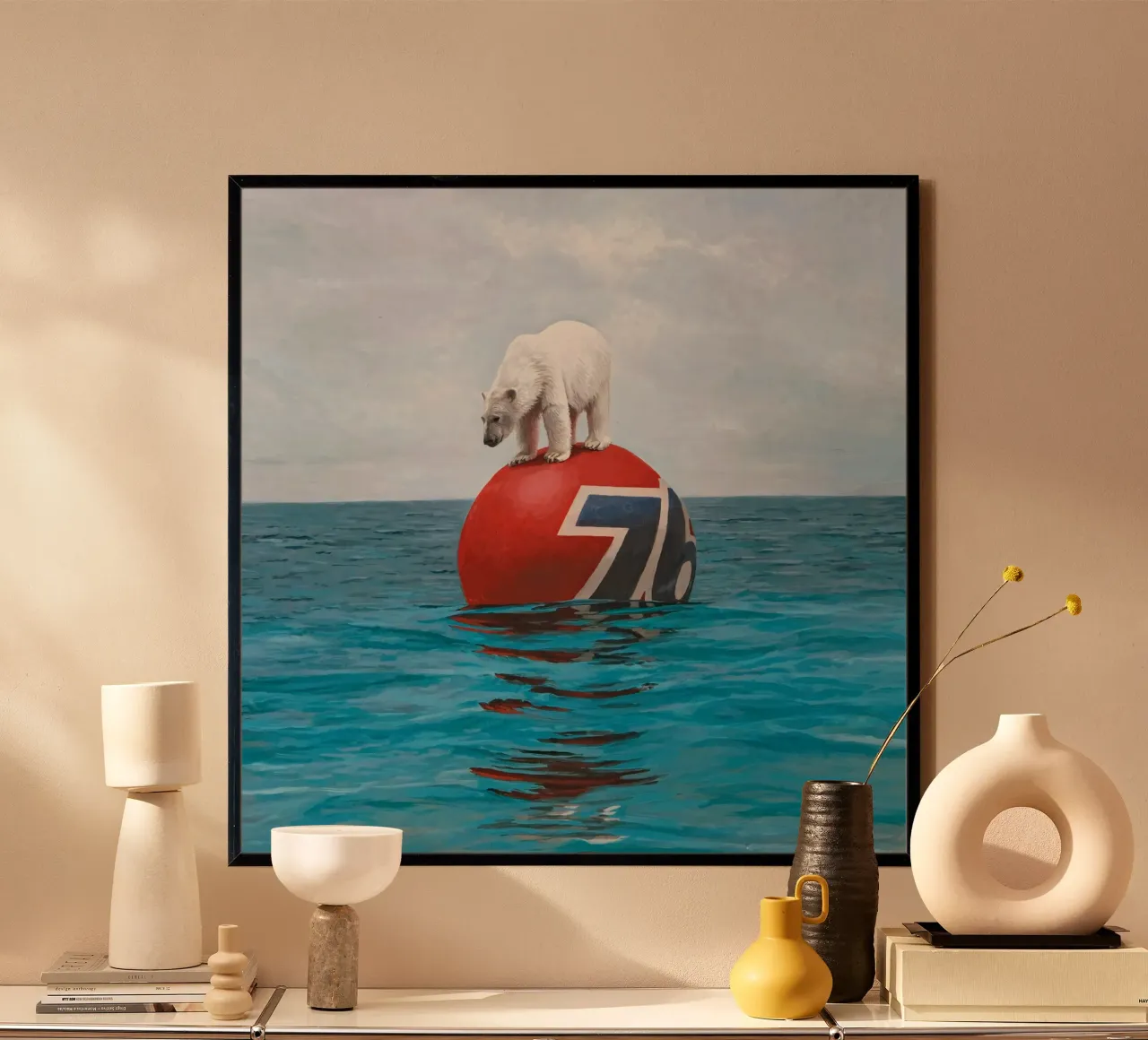 Stampa di Josh Keyes Drift poster con telaio in plastica da Trudeau Art Galley