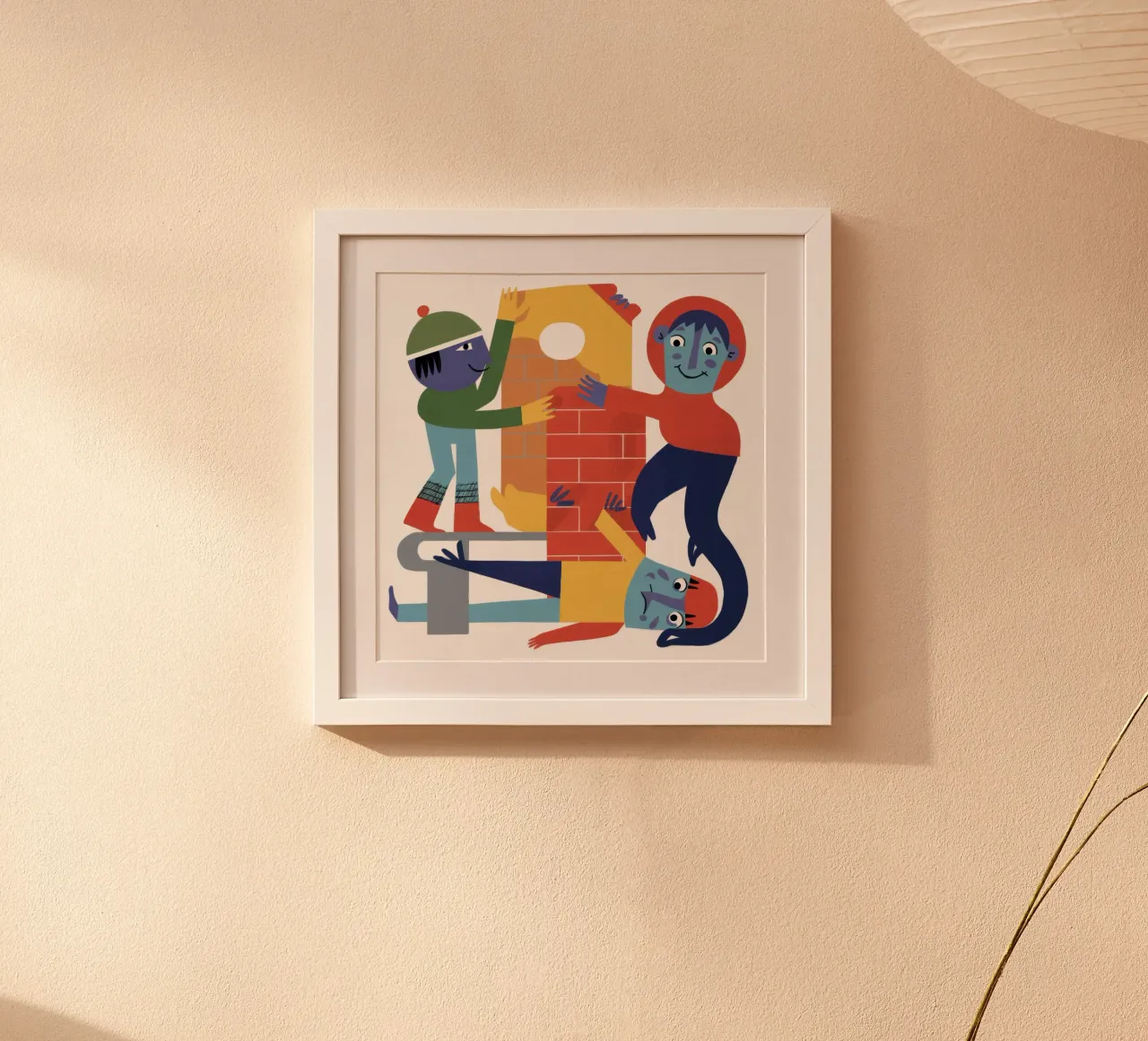 Collaborative Abstract Effort poster with aluminum frame by Autumn Season