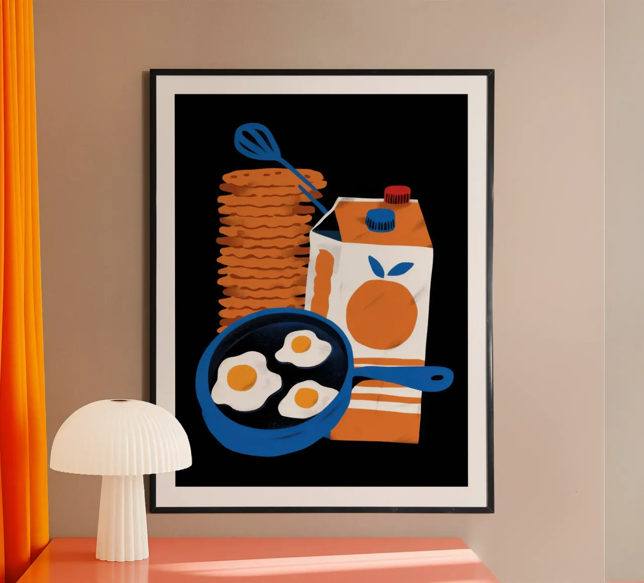 Preparazione della colazione Pop art poster con telaio in alluminio da Bruce Juice