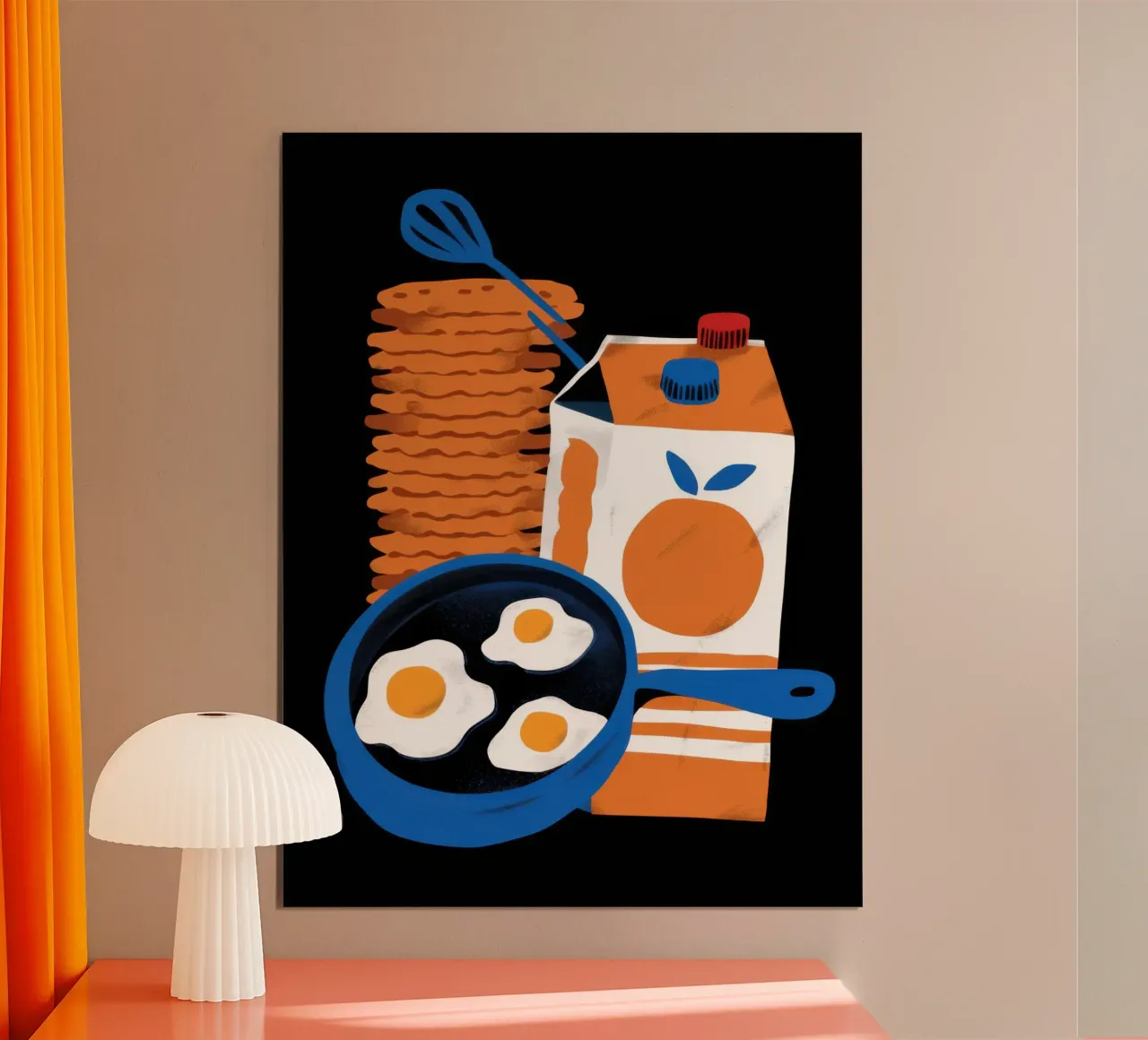 Preparazione della colazione Pop art poster con telaio in alluminio da Bruce Juice