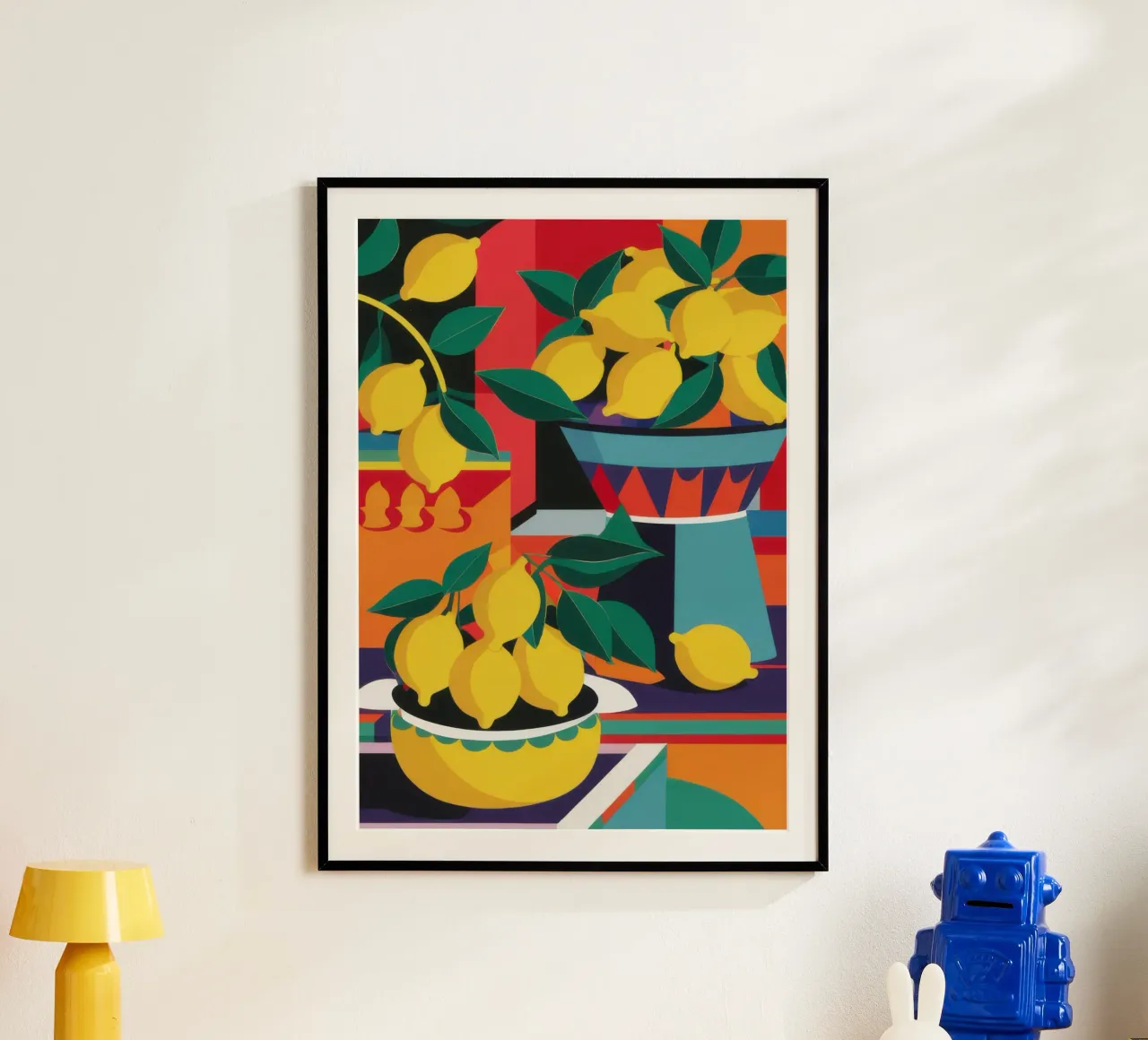 Radiosità abbondante del limone poster con telaio in legno da Autumn Season