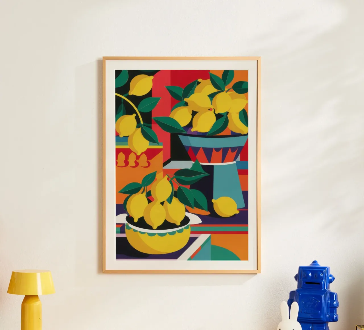 Radiosità abbondante del limone poster con telaio in legno da Autumn Season