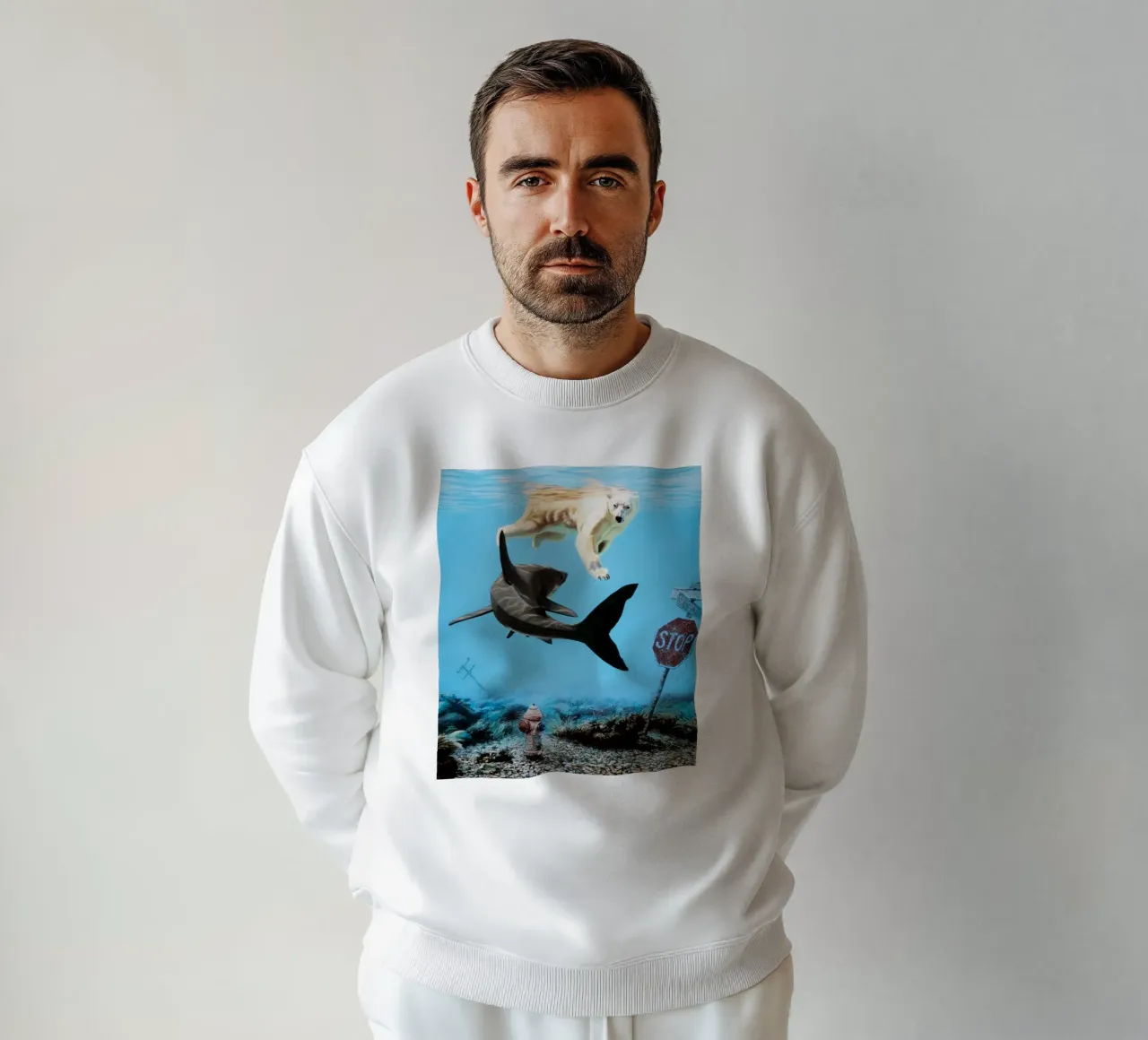 Josh Keyes Turbolenza felpa da Trudeau Art Galley