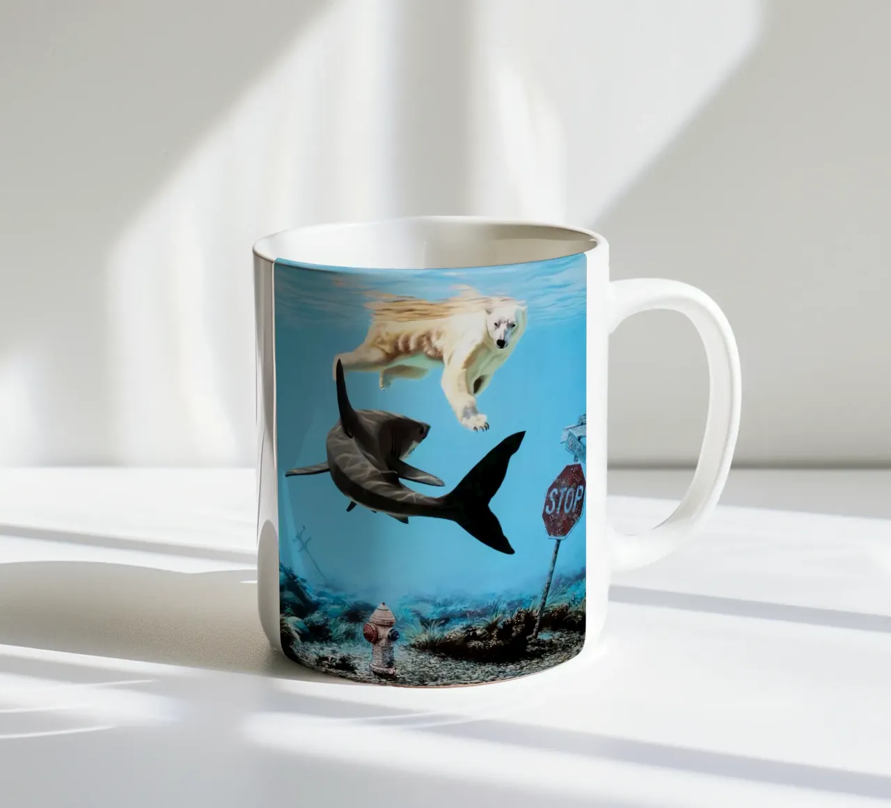 Josh Keyes Turbolenza tazza in ceramica da Trudeau Art Galley