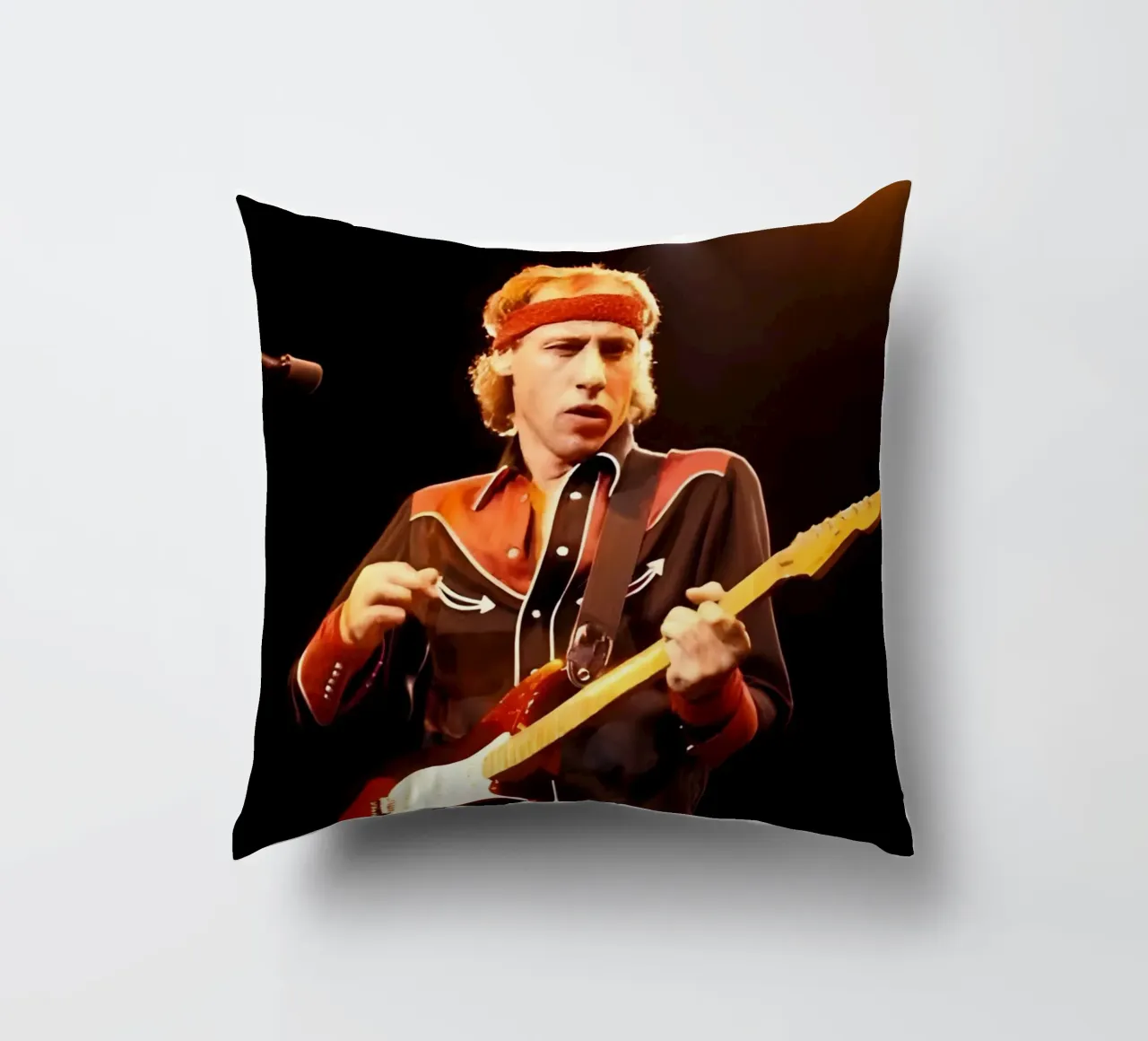 Mark Knopfler cuscino da Low poly art