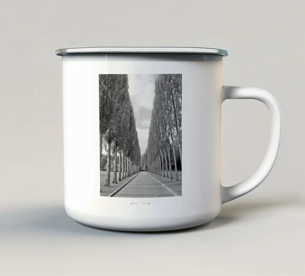 frei + lauf Allee tazza in smalto da Frida + frei