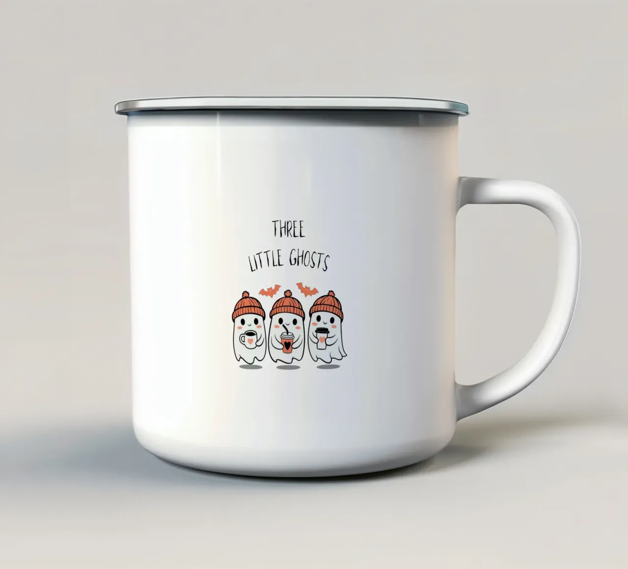 TRE PICCOLI FANTASMI tazza in smalto da ArtDesign by KBK