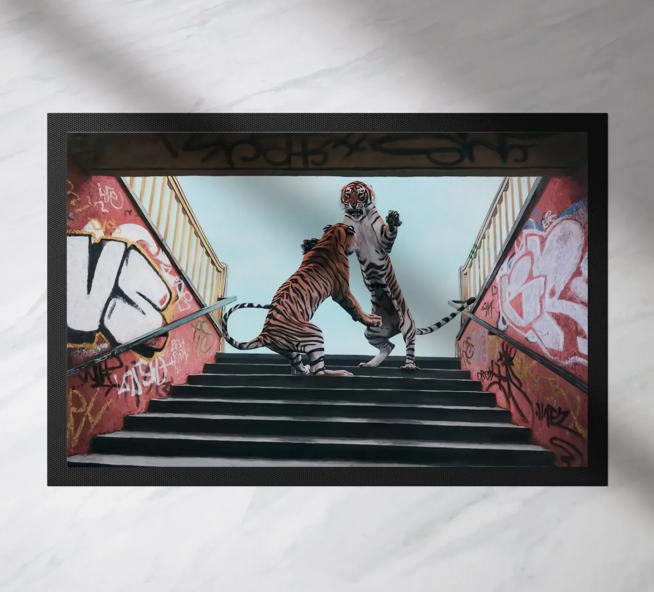 Josh Keyes: "Stairway to Heaven zerbino da Trudeau Art Galley