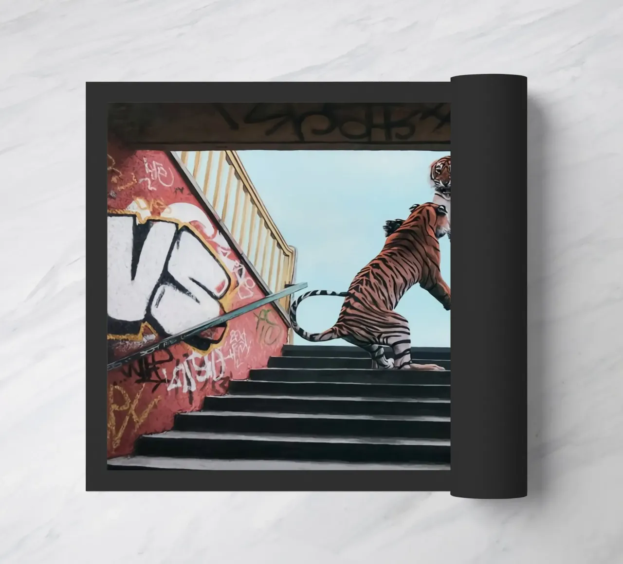 Josh Keyes: "Stairway to Heaven zerbino da Trudeau Art Galley