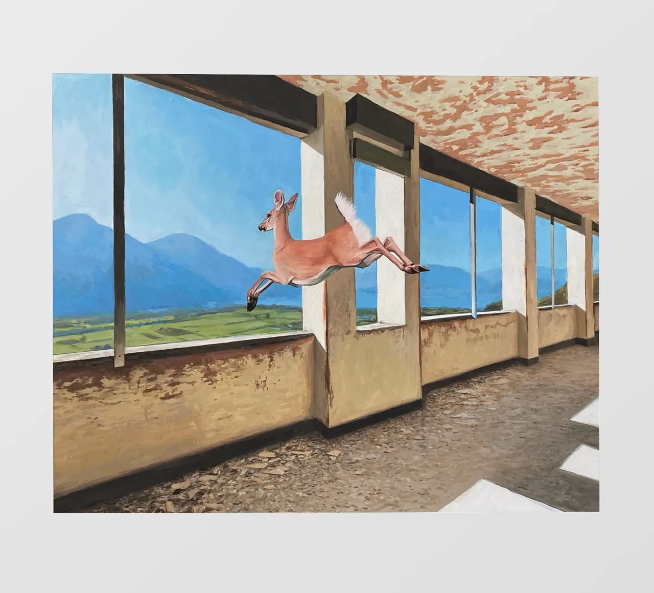 Josh Keyes Dentro e fuori pellicola backlit da Trudeau Art Galley