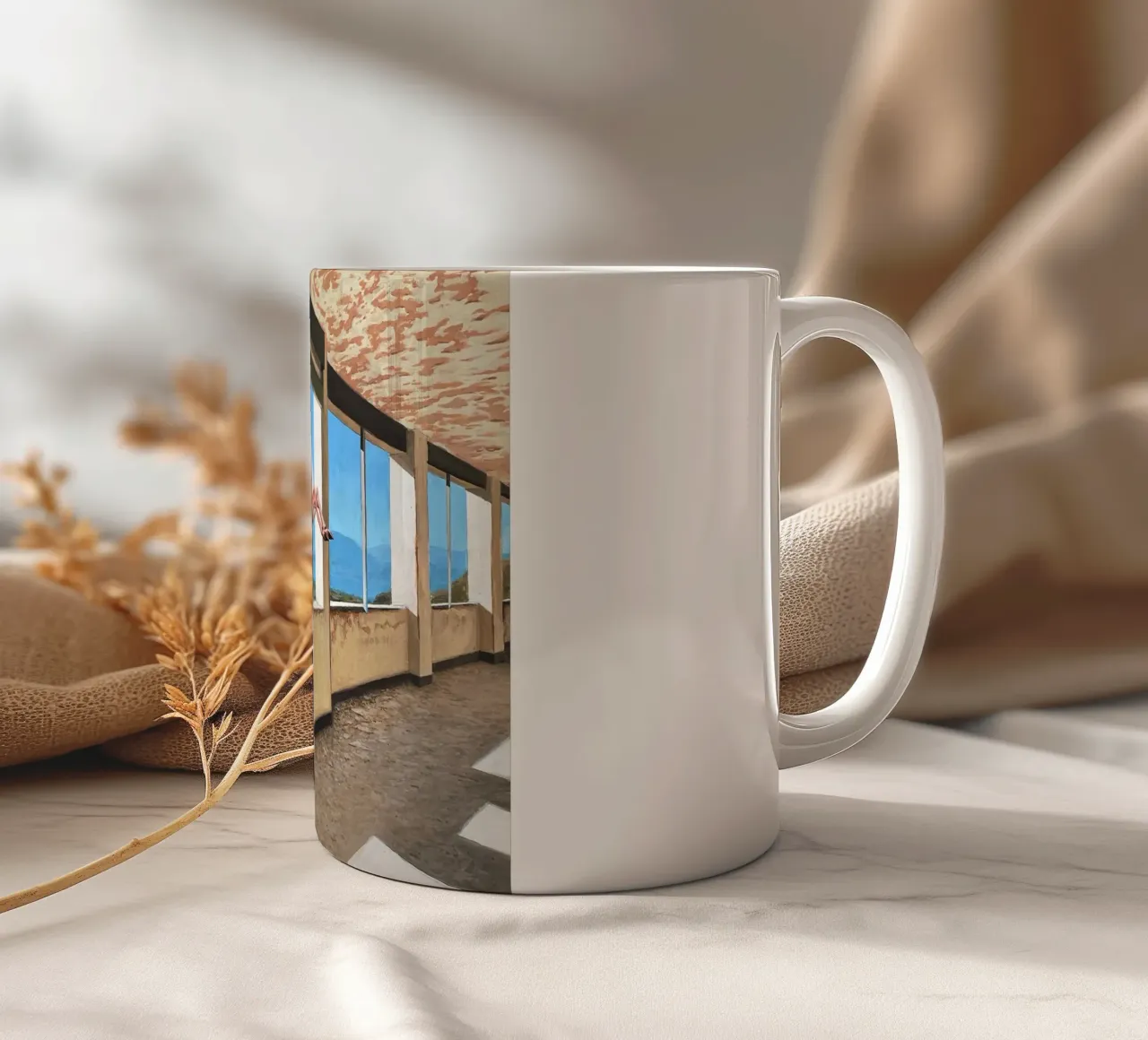 Josh Keyes Dentro e fuori tazza in ceramica da Trudeau Art Galley