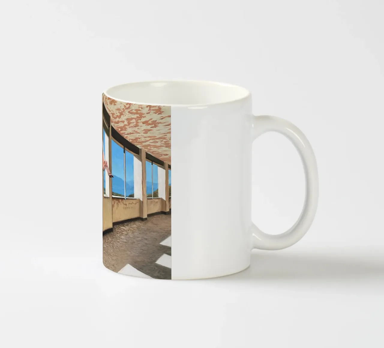 Josh Keyes Dentro e fuori tazza in ceramica da Trudeau Art Galley