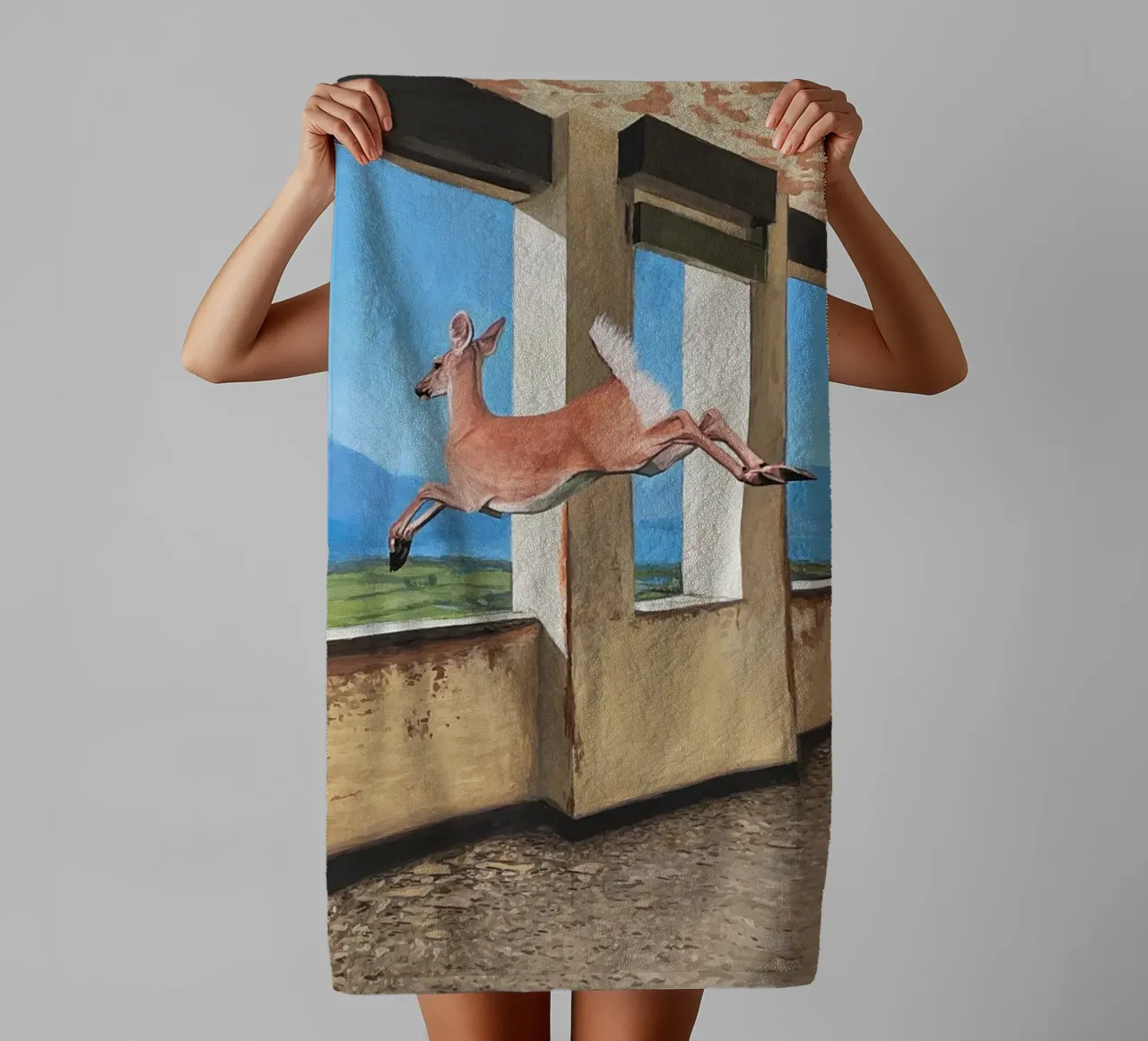 Josh Keyes Inside Out towel by Trudeau Art Galley
