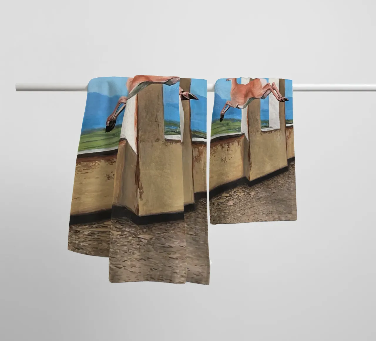 Josh Keyes Inside Out towel by Trudeau Art Galley