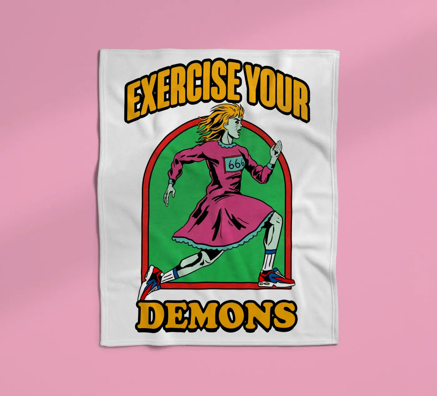 Exercise fleece blanket by edsonramosart
