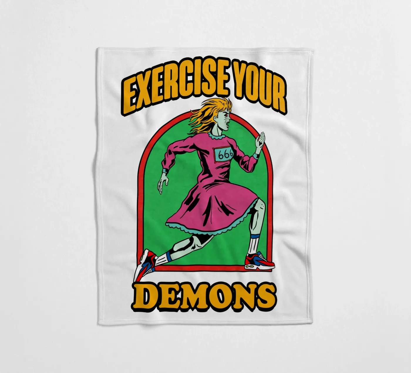 Exercise fleece blanket by edsonramosart