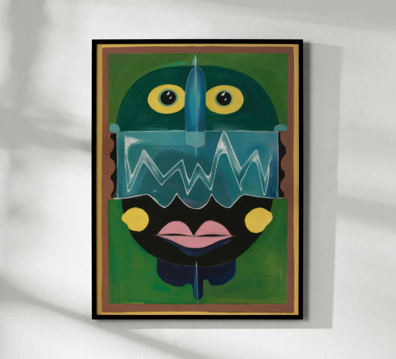 Totem verde astratto poster da Bruce Juice