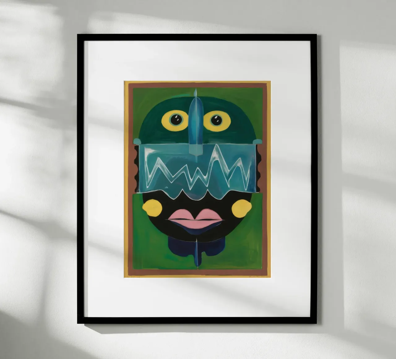 Totem verde astratto poster da Bruce Juice