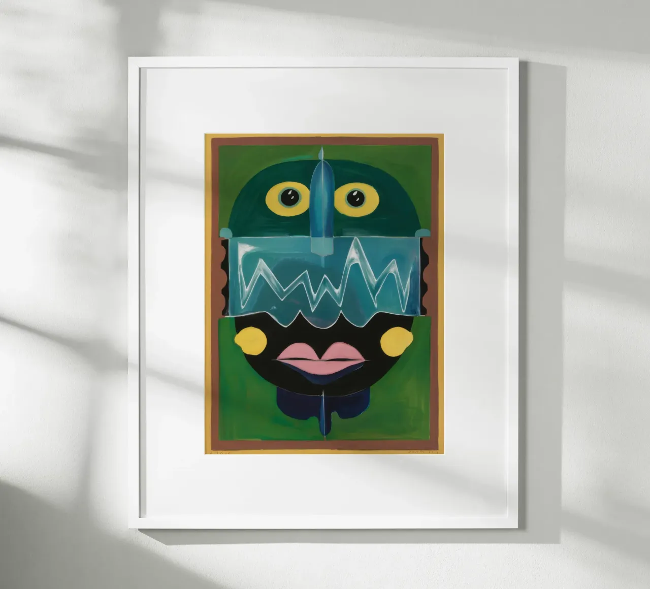 Totem verde astratto poster da Bruce Juice