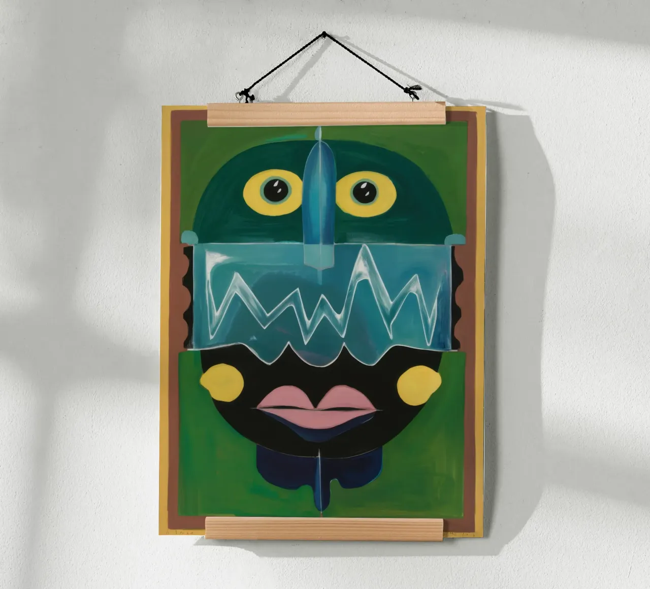 Totem verde astratto poster da Bruce Juice