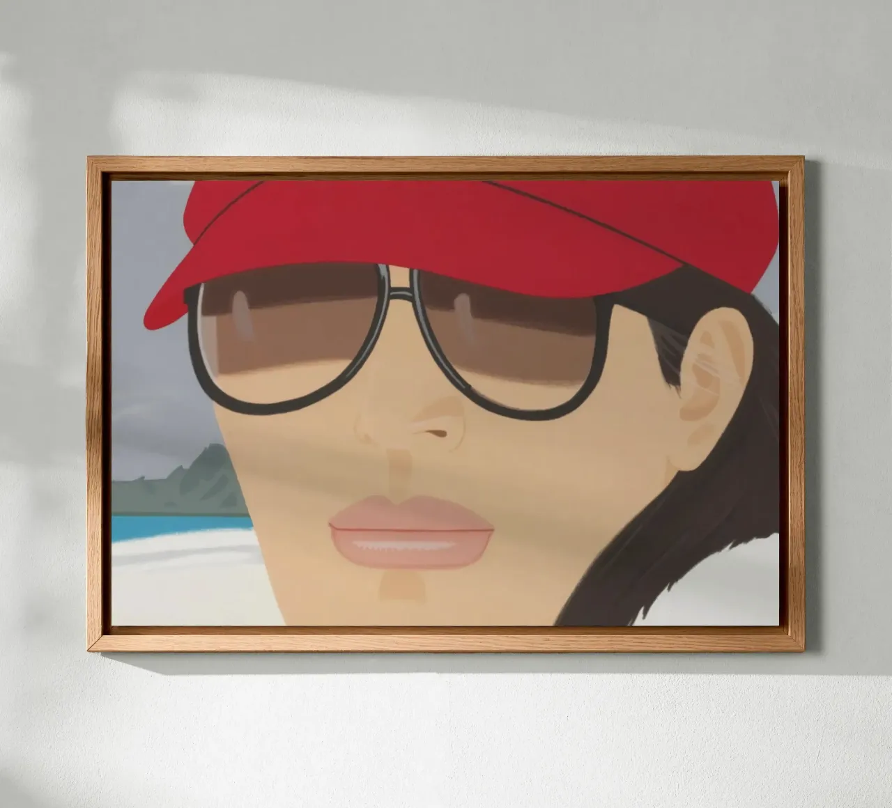 Alex Katz Grijze dag canvas met Baklijst van Marcobarshop