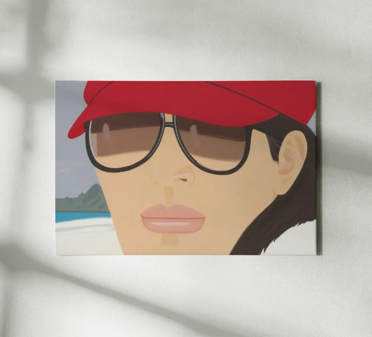 Alex Katz Grijze dag canvas met Baklijst van Marcobarshop